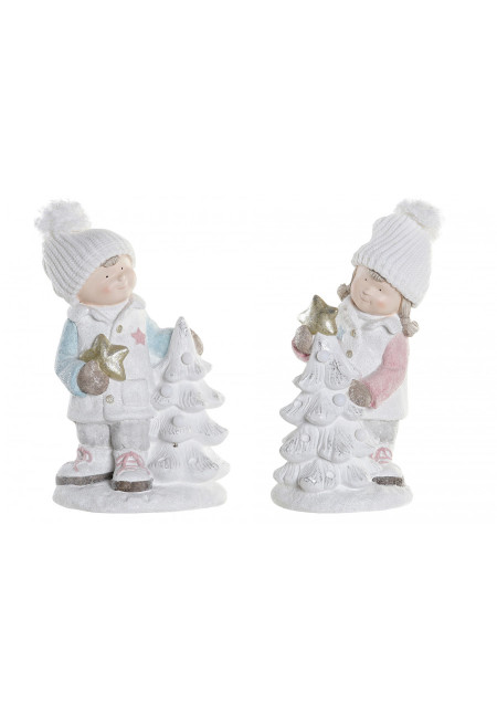 FIGURA LED RESINA 24X20X43 3AAA NIÑOS 2 SURT.
