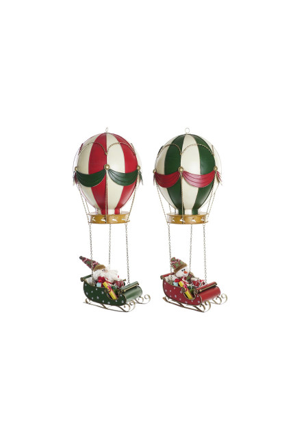 VEHICULO DECORACION METAL 25X25X66 GLOBO 2 SURT.