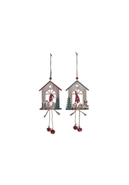 DECORACION COLGANTE MDF 9,5X1X22 CASA 2 SURT.