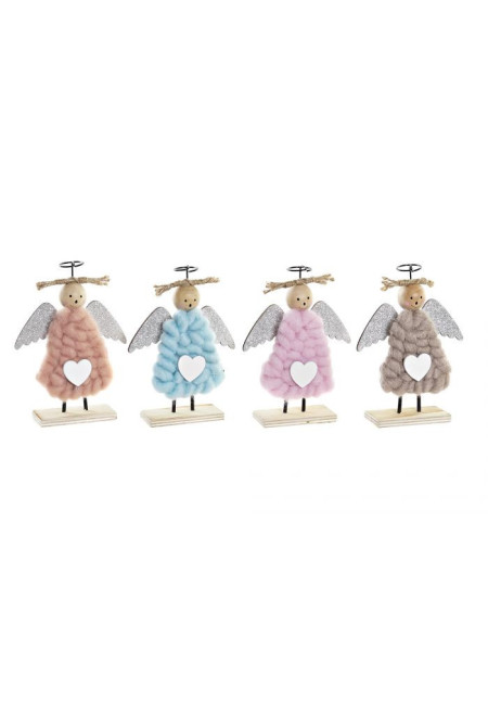 FIGURA MADERA POLIESTER 10X10X19 ANGEL 4 SURT.