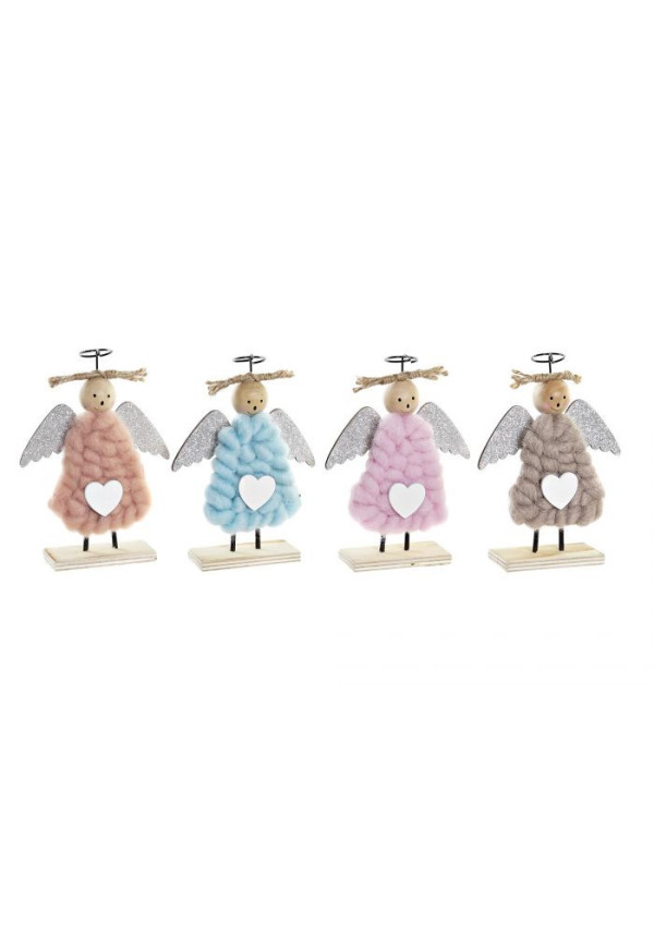 FIGURA MADERA POLIESTER 10X10X19 ANGEL 4 SURT.
