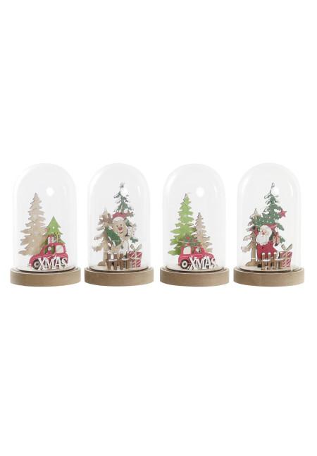 DECORACION LUMINOSA MADERA LED 11X11X19 4 SURT.