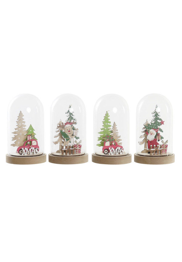 DECORACION LUMINOSA MADERA LED 11X11X19 4 SURT.