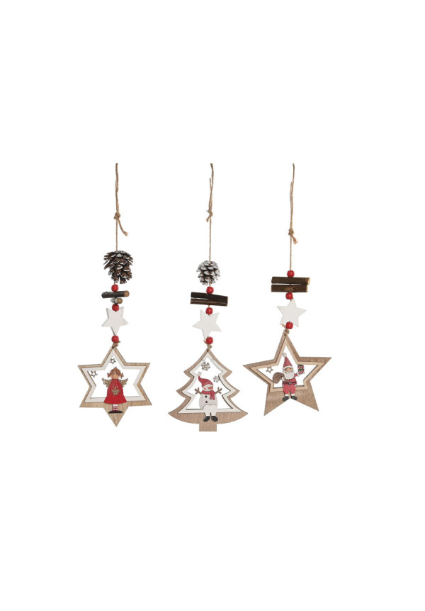 DECORACION COLGANTE MADERA 10X11X37 3 SURT.