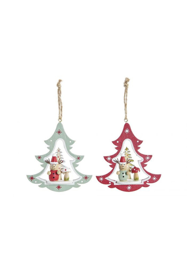 DECORACION COLGANTE MDF 17X11X32 ARBOL 3 SURT.