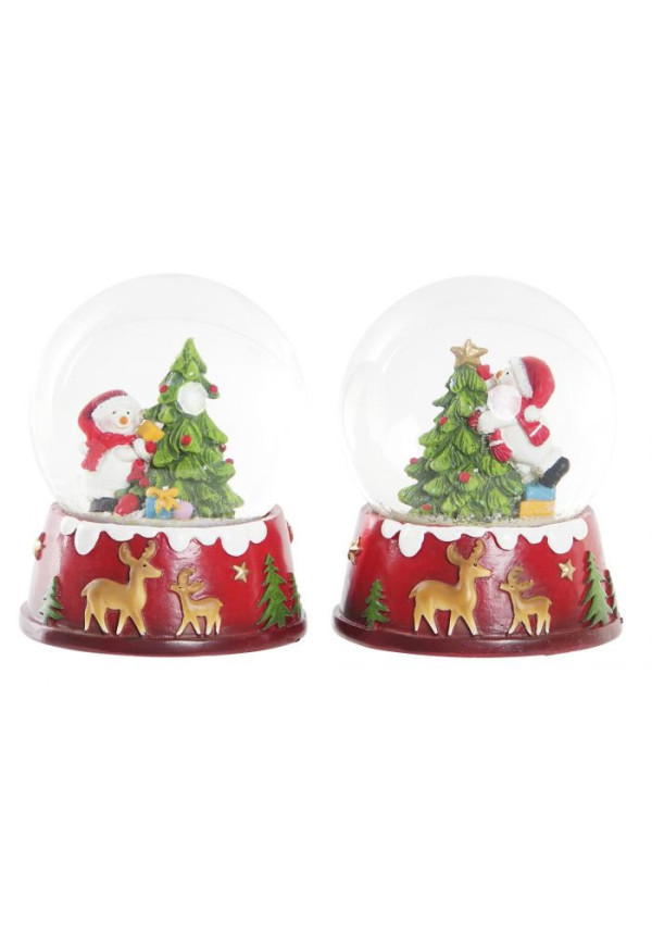 BOLA DECORACION RESINA CRISTAL 7,2X6,8X8,6 2 SURT