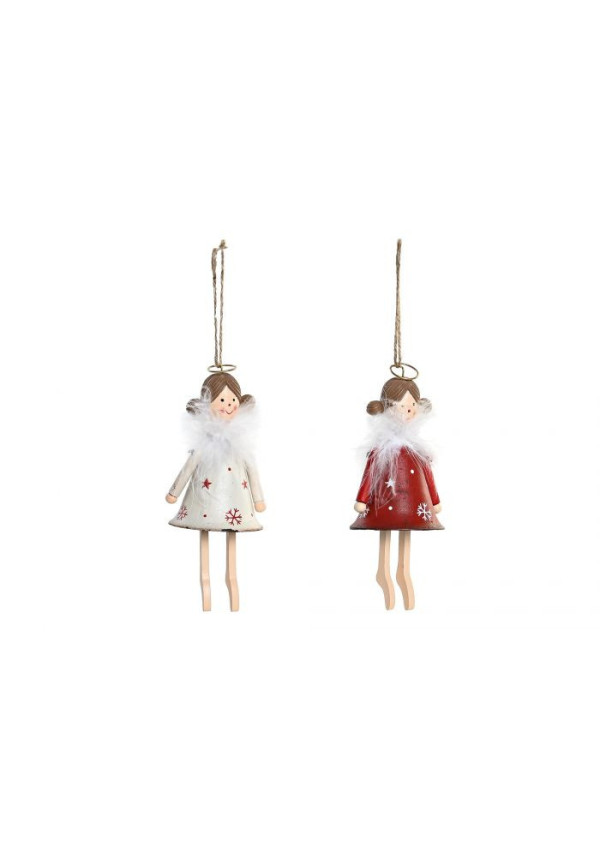 DECORACION COLGANTE METAL 7X7X26 ANGEL 2 SURT.