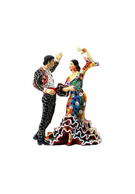 Figura Pareja Flamenca Mosaico Barcino