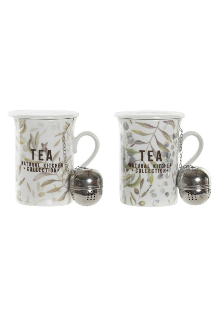 MUG INFUSIONES PORCELANA 10,5X8X11 280ML NATURAL