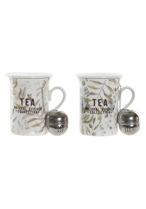 MUG INFUSIONES PORCELANA 10,5X8X11 280ML NATURAL
