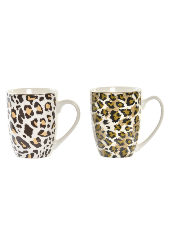 MUG PORCELANA LEOPARDO  12X8,5X10 380ML