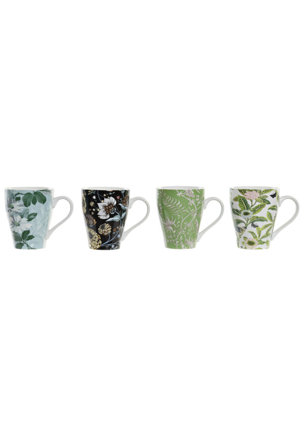 MUG PORCELANA 12,5X8,6X11 320ML FLORES