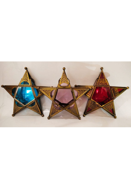 Estrella Metal y vidrio 20 cm