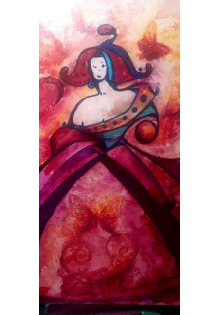Cuadro técnica mixta sobre tela preparada. Colección  Menina 73x60cm.