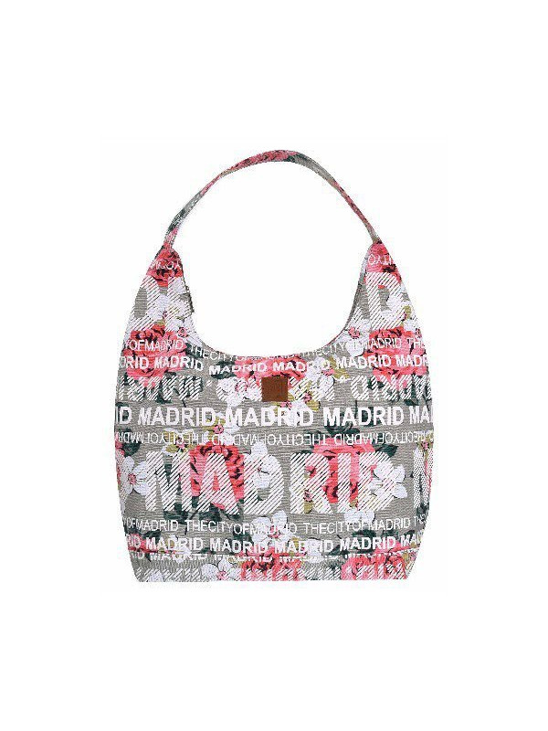 Bolso Góndola Madrid flores beige