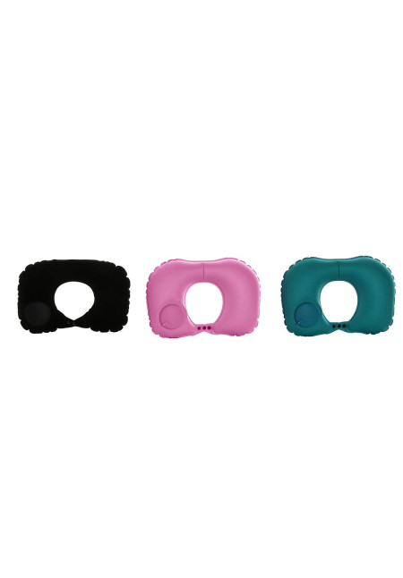 COJIN VIAJE PVC SPANDEX 40X25X10 INFLABLE 3 SURT.