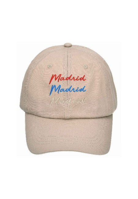 Gorra Madrid tricolor beige