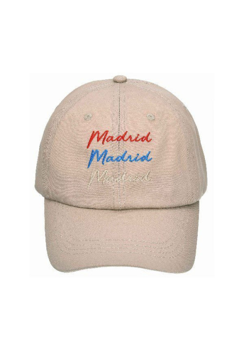 Gorra Madrid tricolor beige
