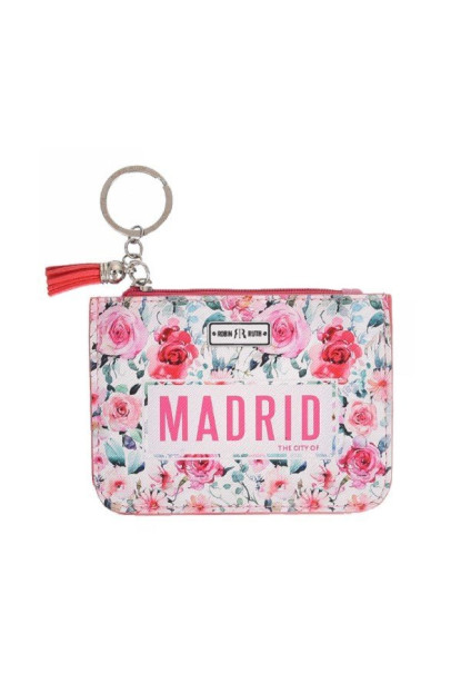  Monedero de tarjetas Madrid rosas multicolor