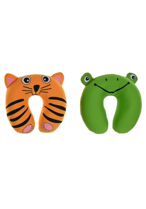 COJIN VIAJE POLIESTER SPANDEX 22,5X22,5X7 2 SURT.