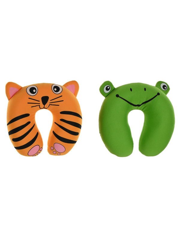 COJIN VIAJE POLIESTER SPANDEX 22,5X22,5X7 2 SURT.