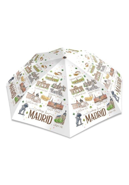 PARAGUAS PLEGABLE MADRID ACUARELA (MADRID) PARAGUAS PLEGABLE MADRID ACUARELA (MADRID)