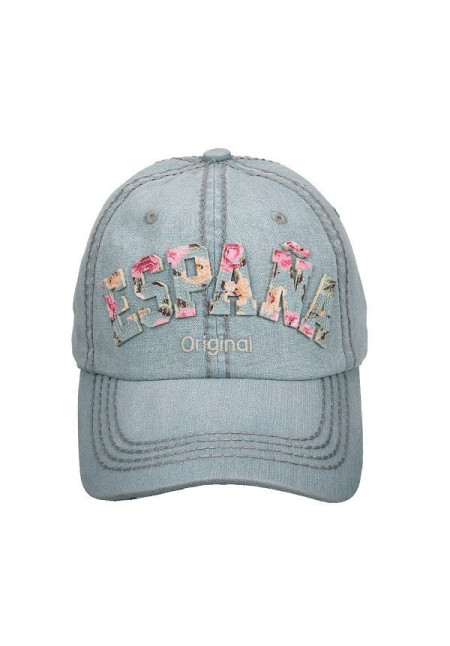 Gorra España flores de luxe denim azul