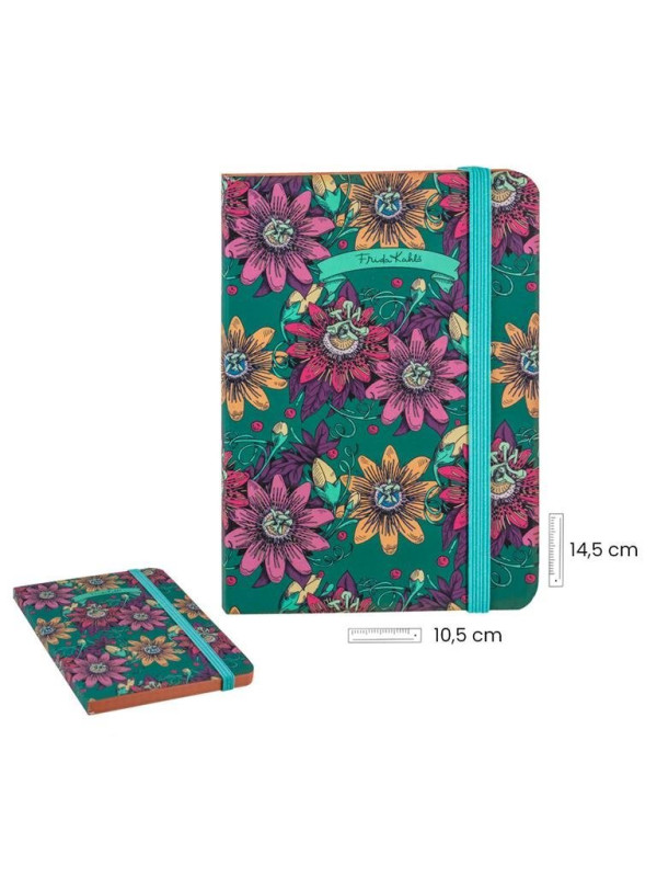 LIBRETA FRIDA KAHLO FLORES VERDE A6