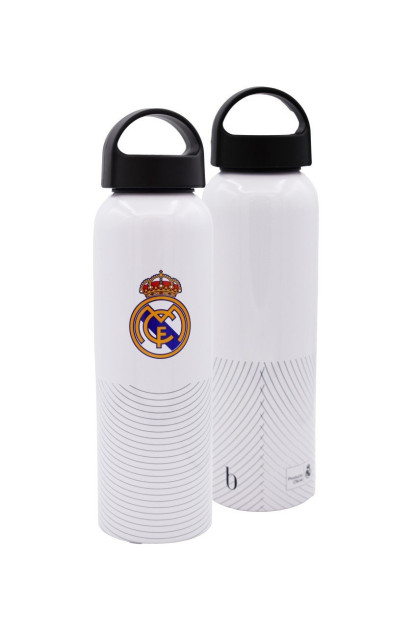 Real Madrid botella aluminio 600 ml, blanco 