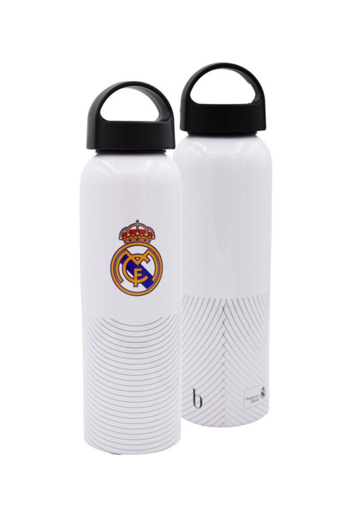 Real Madrid botella aluminio 600 ml, blanco 