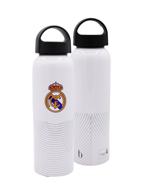 Real Madrid botella aluminio 600 ml, blanco 