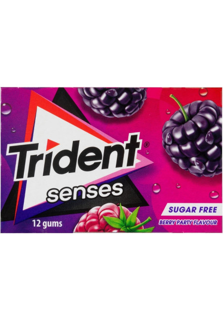 Chicle sin azúcar de larga duración Trident senses berry