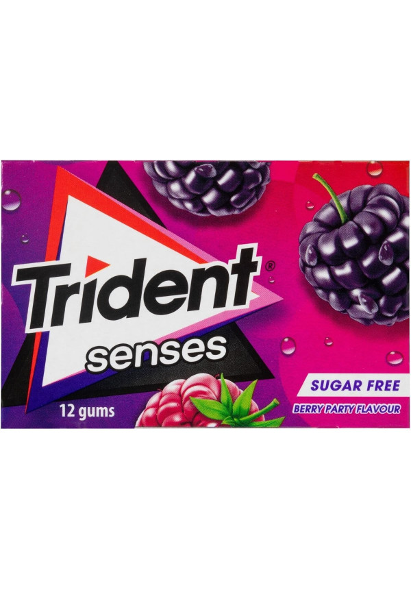 Chicle sin azúcar de larga duración Trident senses berry