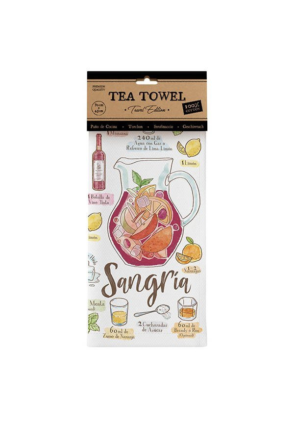 PAÑO COCINA ALGODÓN SANGRIA (ESPAÑA)