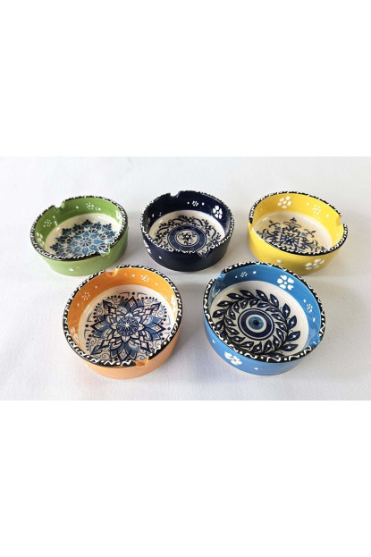 CENICERO CERÁMICA BLUE MANDALA 8CM