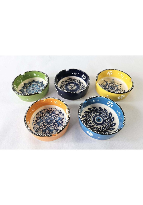 CENICERO CERÁMICA BLUE MANDALA 8CM