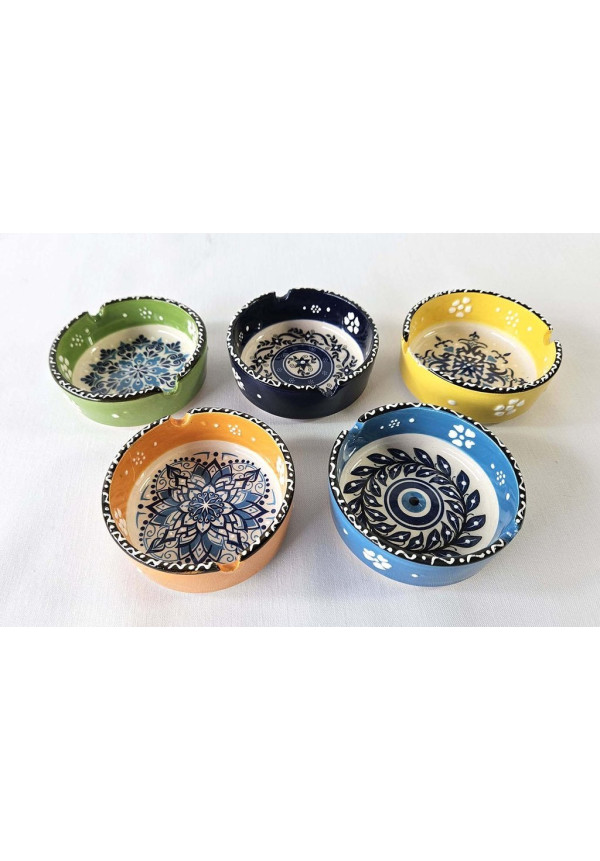 CENICERO CERÁMICA BLUE MANDALA 8CM
