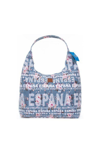 Bolso Góndola España flores azul