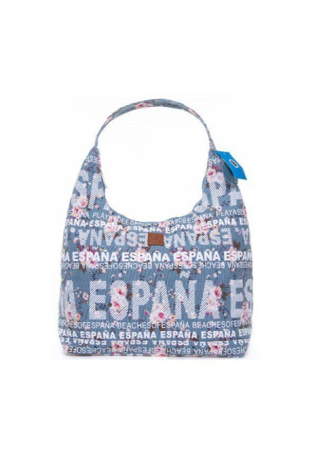 Bolso Góndola España flores azul