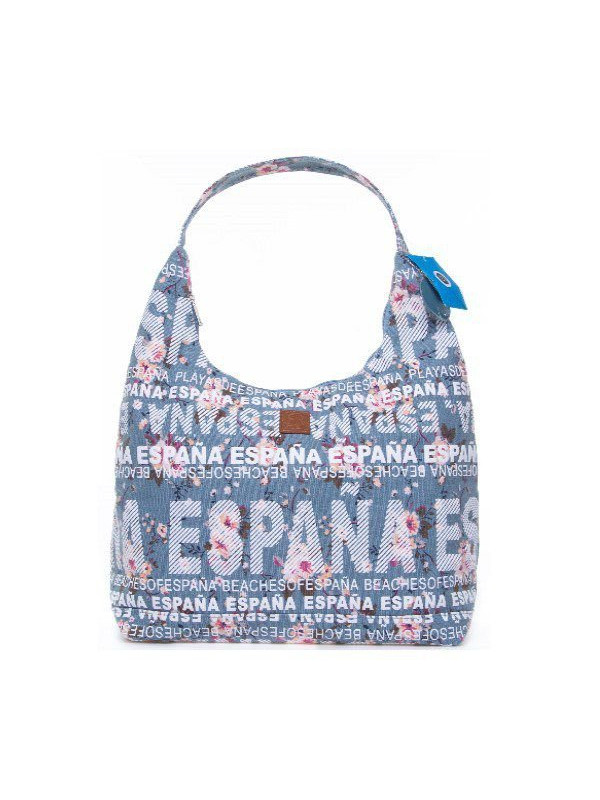 Bolso Góndola España flores azul