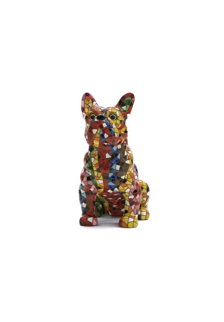 Figura bulldog mosaico 15cm , Pintada a mano pieza de Barcino Design. Figura bulldog mosaico 15cm , Pintada a mano pieza de Barcino Design.