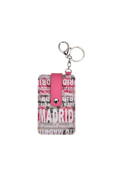 Tarjetero Madrid flores beige