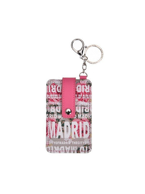 Tarjetero Madrid flores beige