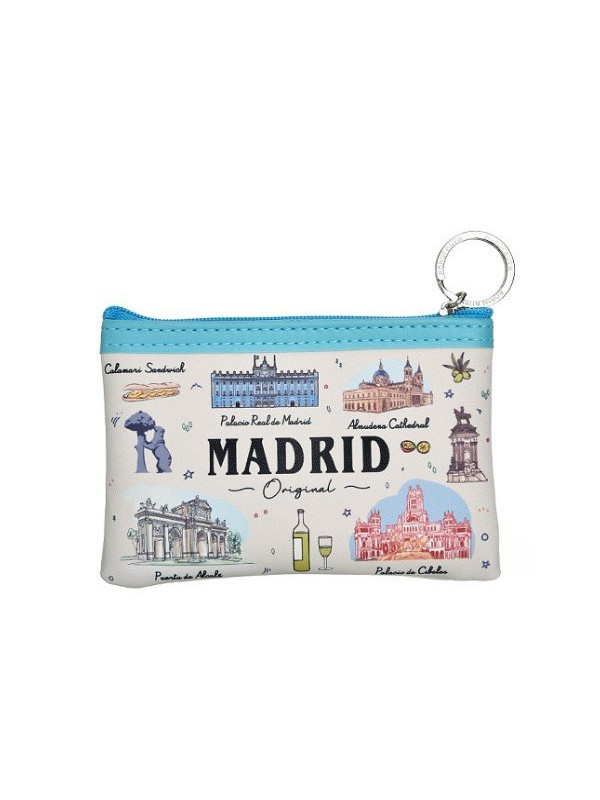 Monedero rectangular Madrid iconos