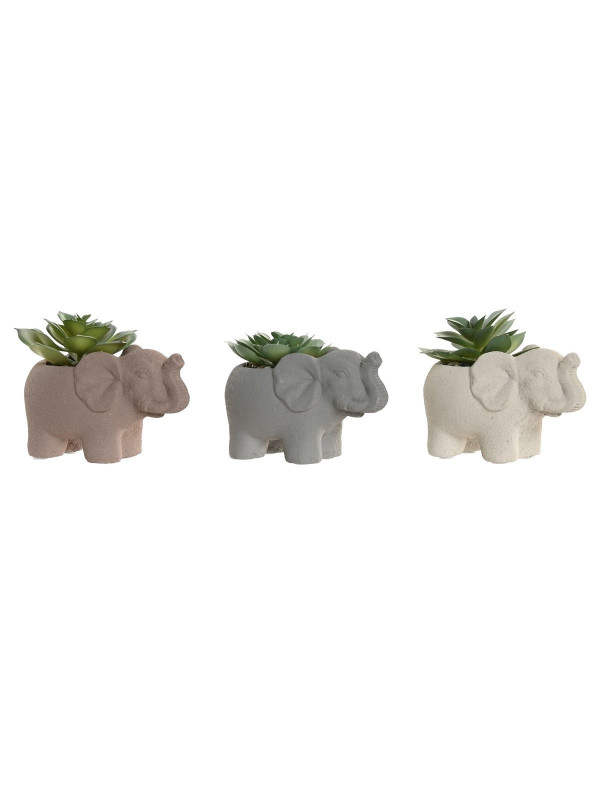 FIGURA CEMENTO PVC 12X7X11 ELEFANTE CACTUS 3 SURT.