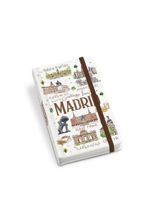 LIBRETA A6 MADRID ACUARELA TAPA DURA C/ ELASTICO (MADRID)