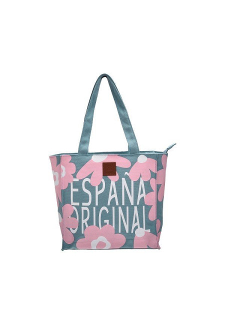 B. 25x25 España flowers azul-rosa NEW