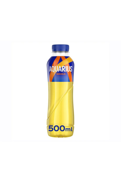 AQUARIUS Bebida isotónica con sabor a naranja botella de 500 ml.
