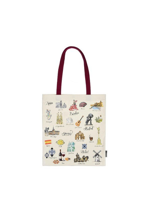 Tote bag España monumentos beige NEW
