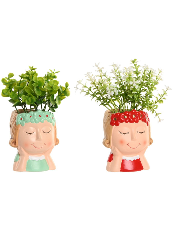 PLANTA PE CERAMICA 9X8X18,5 2 SURT.